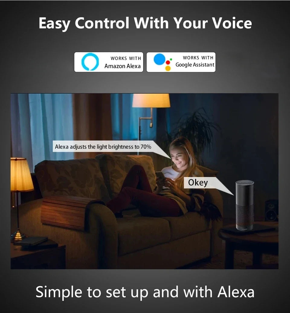 E27 E26 Tuya Smart Bulb AC 85-265V Wifi Bluetooth Zigbee Led Light RGB Lamp Spotlight Ampoules Remote Group Control Smart Life