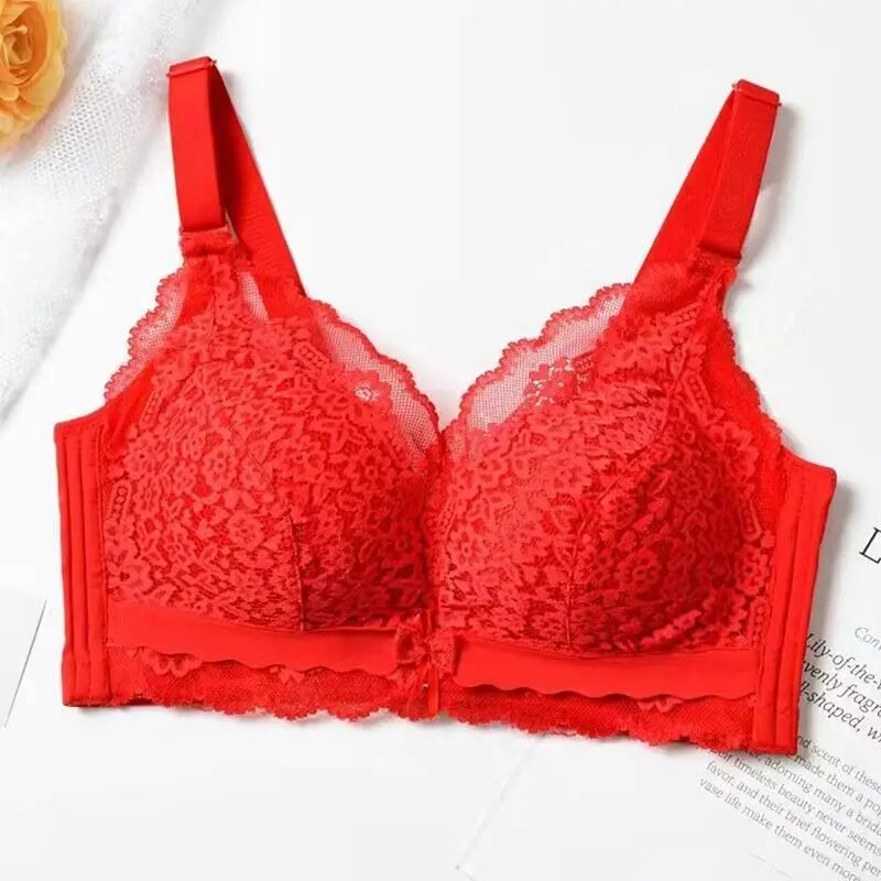 Push Up Bra for Women Sexy Floral Lace Bralette Wireless Soft Seamless Brassiere Cotton Comfortable Gathered Female Lingerie