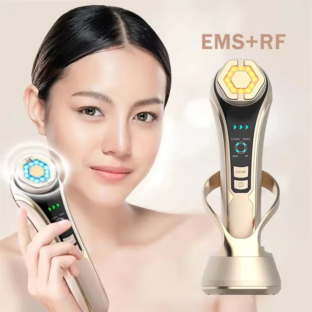 NEW Face Beauty Care Devices Multifunction Photon Skin EMS Massage Red Blue Light Anti Aging Tighten Wrinkle Removal Skin Care