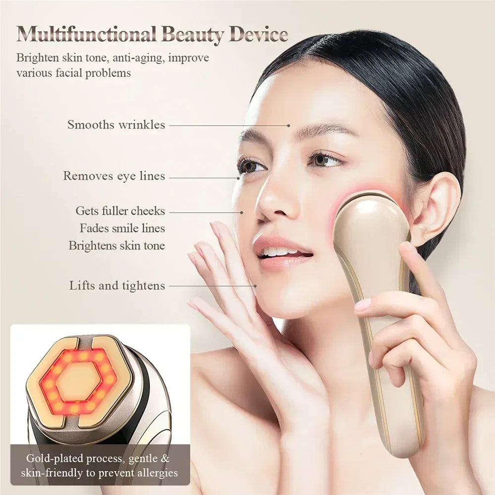 NEW Face Beauty Care Devices Multifunction Photon Skin EMS Massage Red Blue Light Anti Aging Tighten Wrinkle Removal Skin Care