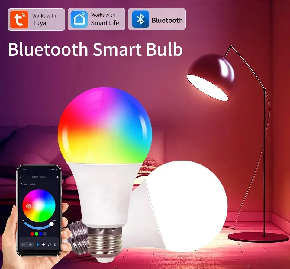 E27 E26 Tuya Smart Bulb AC 85-265V Wifi Bluetooth Zigbee Led Light RGB Lamp Spotlight Ampoules Remote Group Control Smart Life